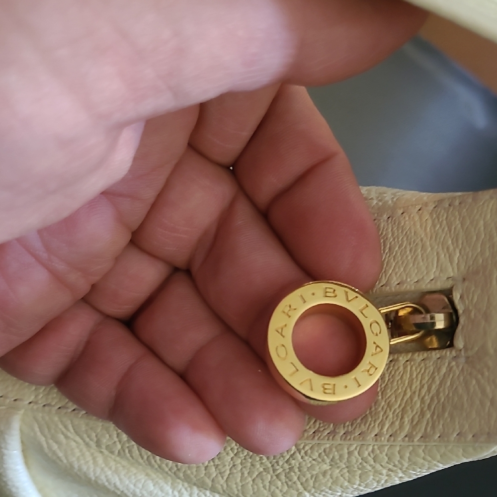 Bulgari Cream Hobo Bag with Gold Accents - Picture 2 of 15